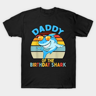 Daddy Of The Shark Birthday Dad Matching Family T-Shirt